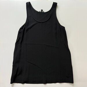Ann Taylor 100% Silk Black Tank Top Sleeveless Shirt Size Small